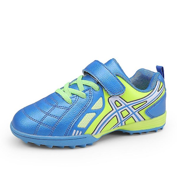Fotbollsskor för pojkar Halkfria fotbollsskor Klossar Gräs Fotbollssneakers 3C91026 Blue 34