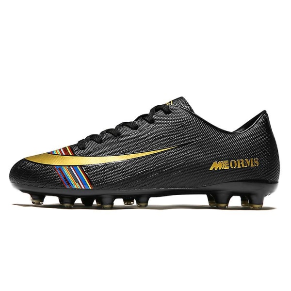Fotbollsskor för män Halkfria fotbollsskor för herr Gräs Fotbollssneakers D9065 Black 44
