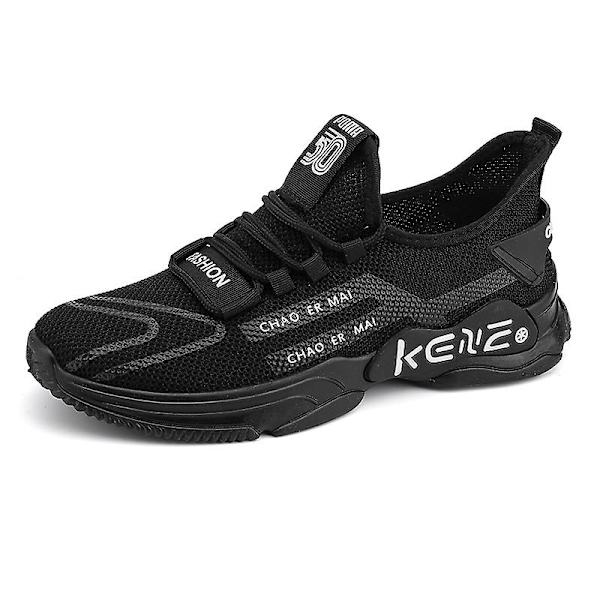 Herrsneakers löptennisskor Lättviktsventilerande Sport Athletic 3Dk219 BlackWhite 42