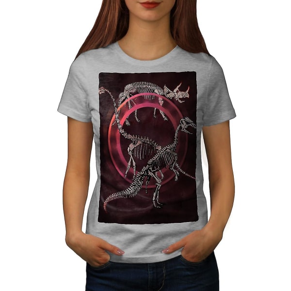 Dinosaur Skeleton Women T-shirt L