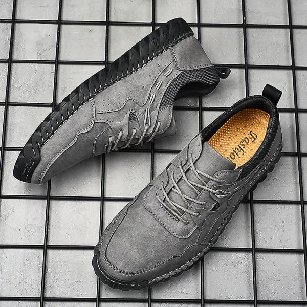 Herrskor Mode Sneaker Löparskor Halkfria Casual Skor K8903 Gray 42