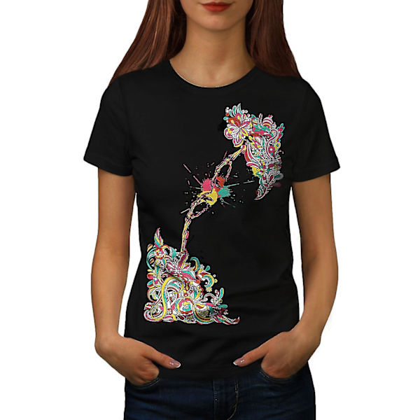 Touch Of Creation Kvinnor Svart T-shirt | Wellcoda L