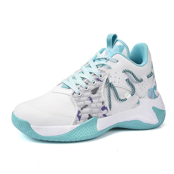 Basketskor för män Mode Halkfria sneakers Andas sportskor G011 White 40