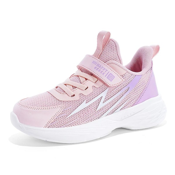 Sneakers för barn för pojkar, flickor, löpning tennisskor, lätt andas, sport, atletisk 3B2039 Pink 31