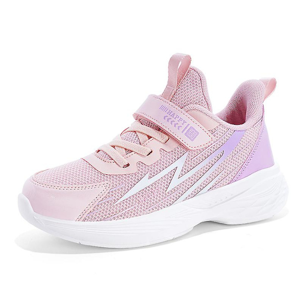 Sneakers för barn för pojkar, flickor, löpning tennisskor, lätt andas, sport, atletisk 3B2039 Pink 34