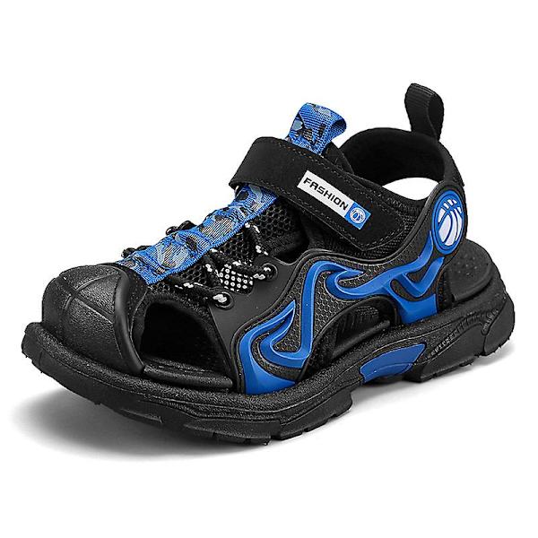 Strandtofflor för barn Modesandaler Halkfria inomhusskor utomhus 8808 BlackBlue 34