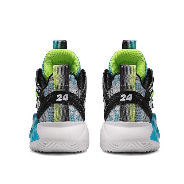 Barn Sneakers Pojkar Basketskor Halkfria Barn Sportskor 3B2325 BlackGreen 31