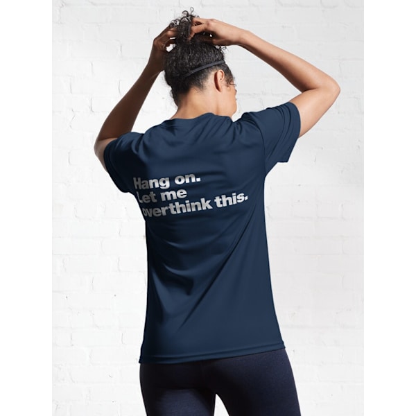Vänta. Låt mig övertänka detta. Aktiv T-shirt Navy L_Back