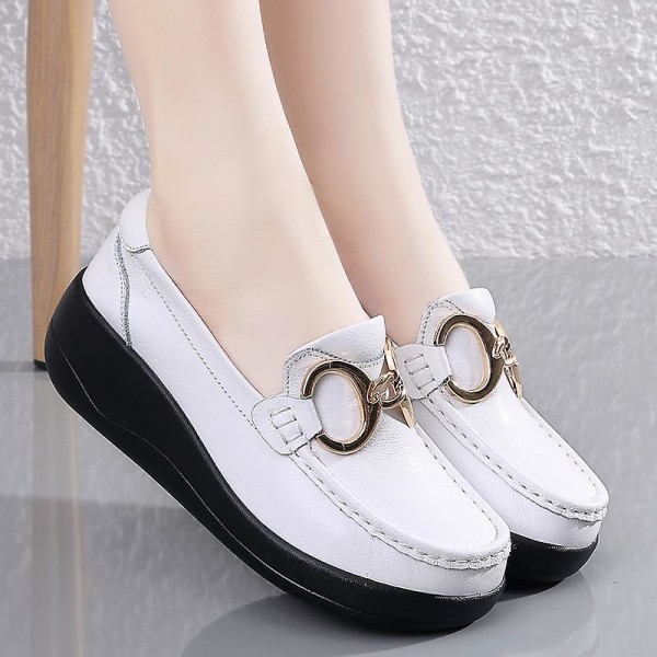 Damer Casual Mode Skor Loafer Skor Mamma Skor 3Au2658 White 39