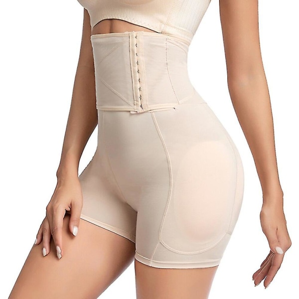 High-Wisted Waist Trainer Shapewear Body Tummy Shaper Fake Ass Butt Lifter Booties Höftkuddar Enhancer Booty Lifter,beige S