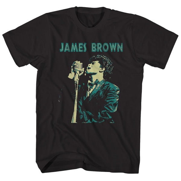 James Brown T Shirt Affischkonst Sjungande James Brown T-Shirt XL