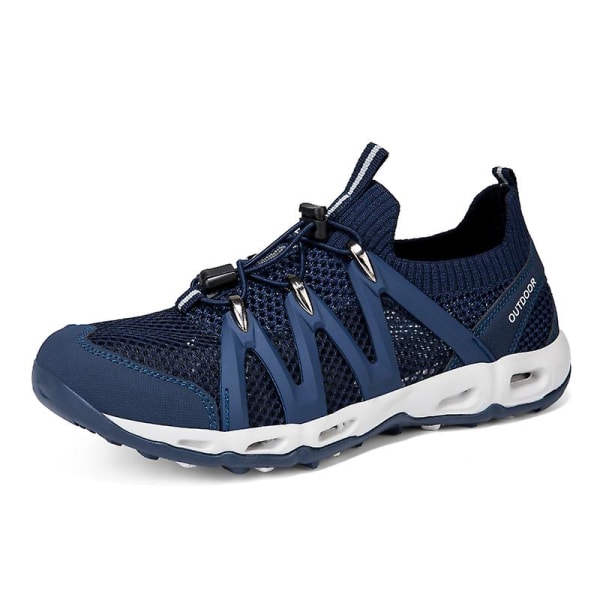 Vandringsskor för män Trailrunning Skor Halksäkra Fitness Walking Jogging Sneakers 3C2028 Blue 39