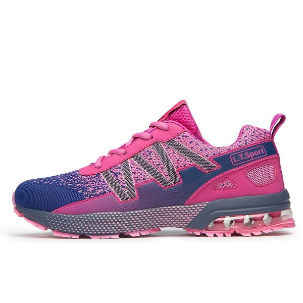 Sportlöparskor för män Andas Slitstarka Sneakers 8901 Pink 42