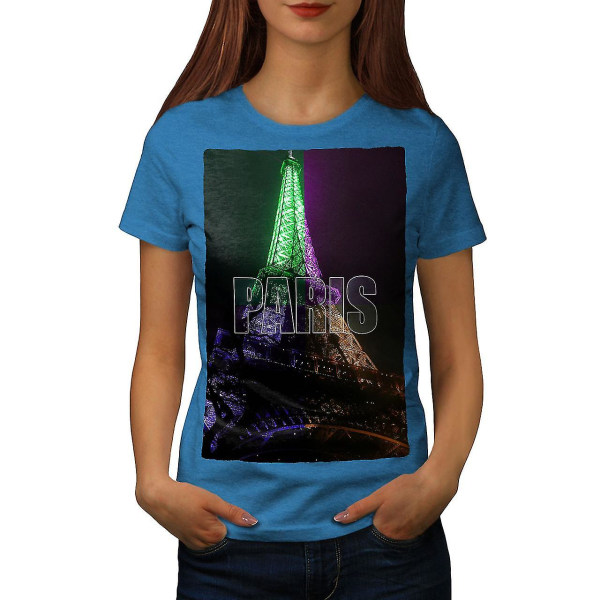 Paris Photo Night Dam Royal Bluet-shirt XXL