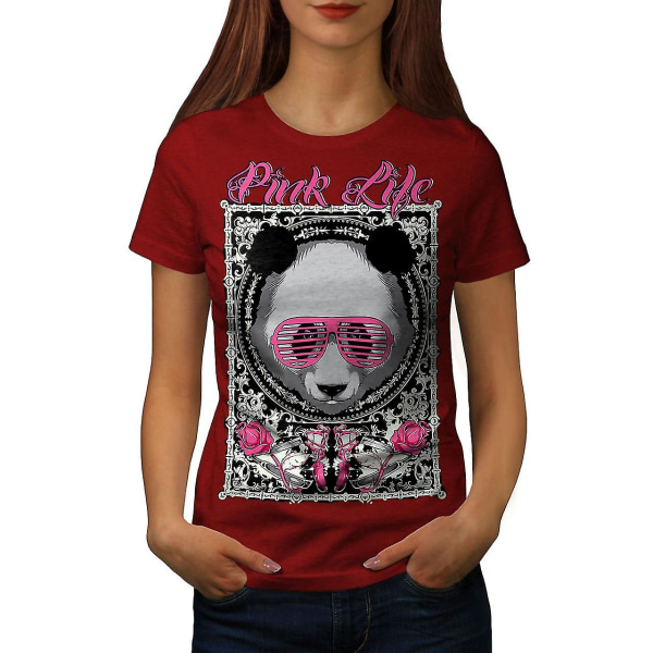 Rosa Life Panda Animal Women Redt-shirt 3XL