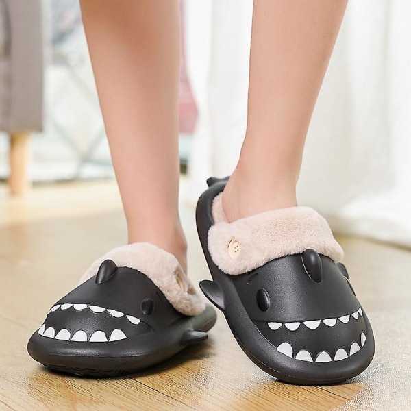 Herr Damtofflor Memory Foam Komfort bomullsblandning Stängd tå House Skor 2K2356 Black 38-39