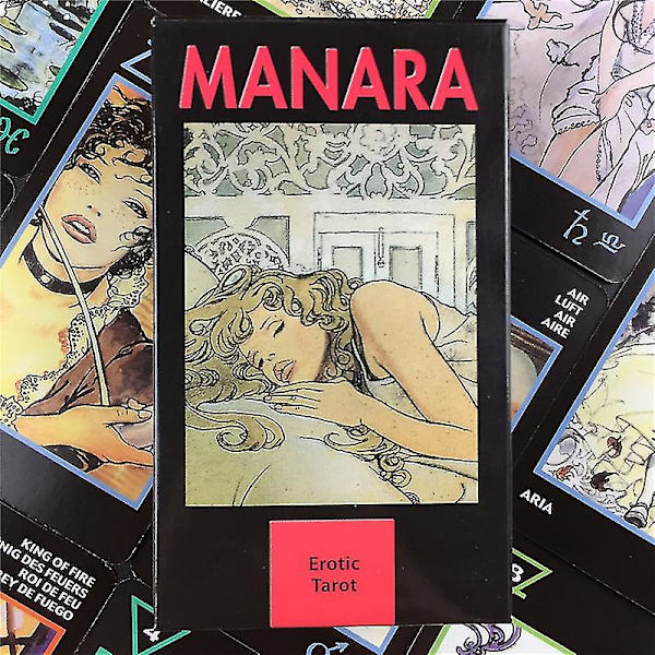 2020 högkvalitativa nya tarot av Manara-kort av Milo Manara Pdf-guidebok spelkort för festspel49st Ts11