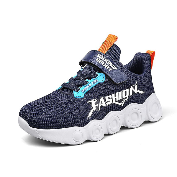 Sneakers för barn som andas löparskor Mode Sportskor 2D996 DarkGreen 36