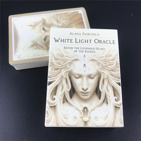 Tarotkort Vitt Ljus Oracle Brädspel Fest För Vuxna Barn Vägledning Spådom Öde Spelkortlek Bordsspel78st Tt12