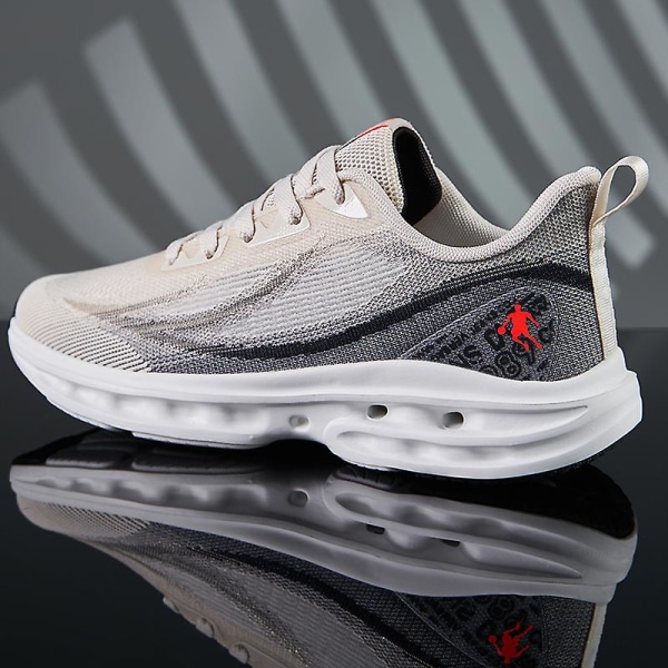 Herrsneakers Andningsbara sportlöparskor j122 Gray 41