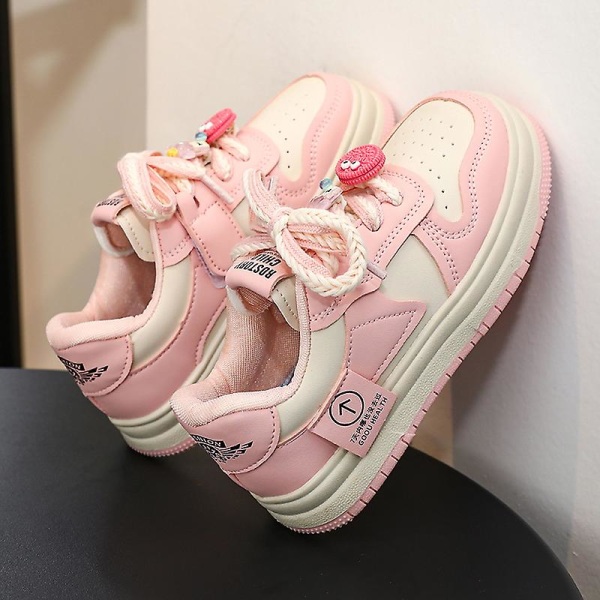 Flicksneakers Barn Basketskor Halkfria flicksportskor 3B287 Pink 29