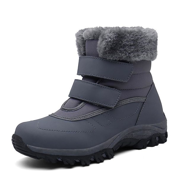 Dam vintersnöskor Vattentåliga skor Anti-halk Casual Boot 629 Gray 37