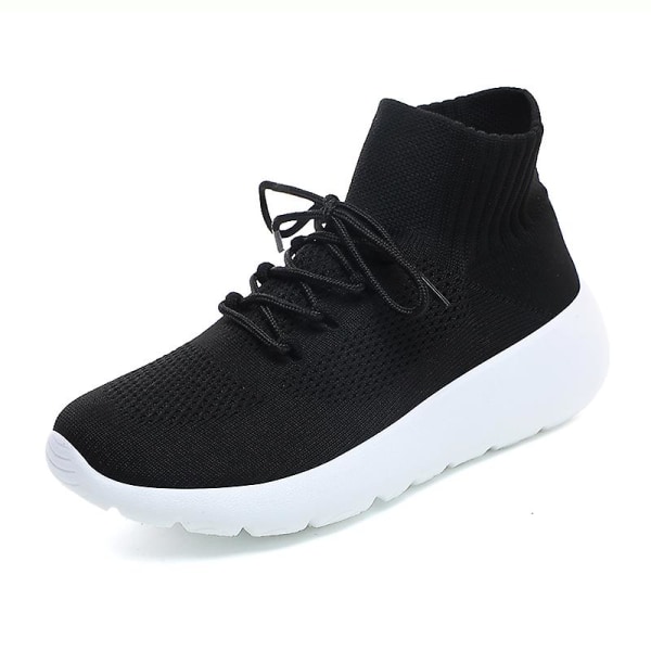 Herrsneakers Löptennisskor Lättviktsventilerande Sport Athletic 3C0810 BlackWhite 43