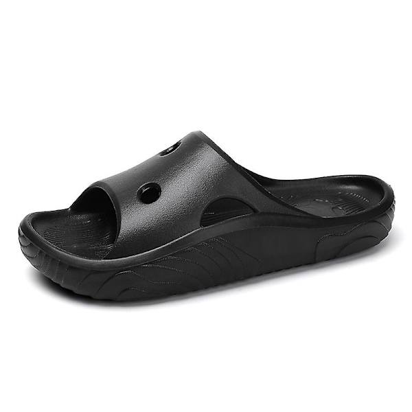 Strandtofflor för män Modesandaler Utomhus Halkfria inomhusskor 3Bs2196 Black 40-41