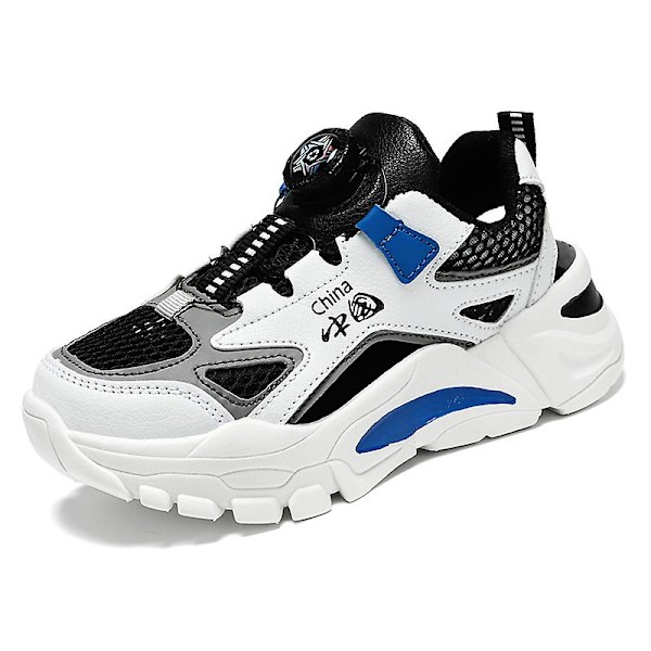 Sneakers för pojkar Andas löparskor Mode Sportskor 3C0371 WhiteBlue 34