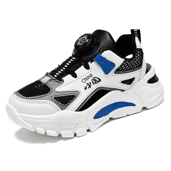 Sneakers för pojkar Andas löparskor Mode Sportskor 3C0371 WhiteBlue 36