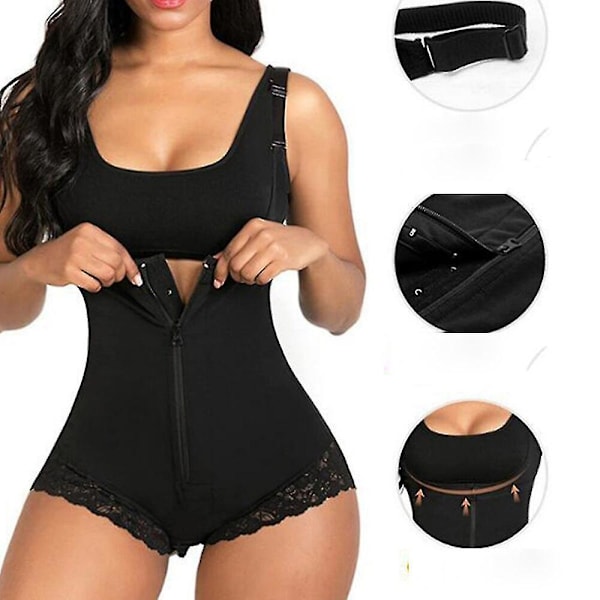 Kvinnor Body Shaper Colombianska Reduktiva gördlar Underbyst Korsett Body Waist trainer Butt Lifter Shapewear Magkontroll Fajas,svart S