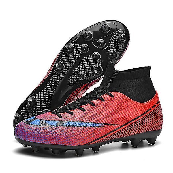Fotbollsskor för män Halkfria fotbollsskor för herr, Gräs Fotbollssneakers 3AT2313 Red 42