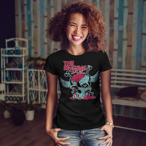 Singing Soul Brain Skull Women T-shirt XL