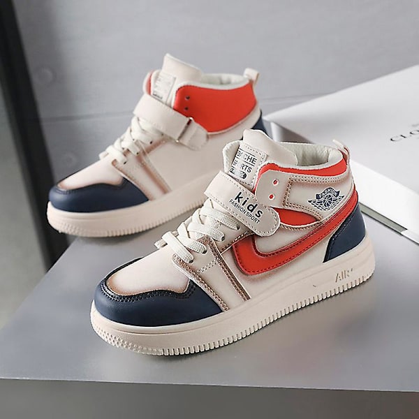 Barn Sneakers Andas Pojkar Flickor Skateboard Skor Löparskor T36 Red 34