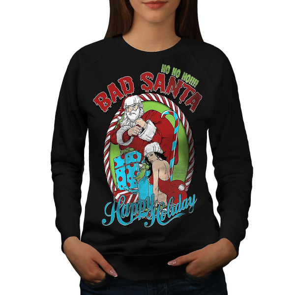 Bad Santa Sexiga kvinnor Blacksweatshirt S