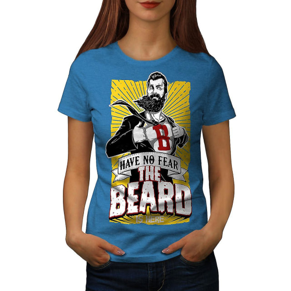 The Beard Is Here Kvinnor Royal Bluet-shirt S