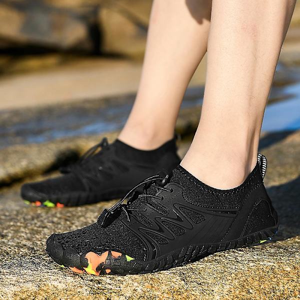Vattenskor för män Quick Dry River Sea Aqua Sneakers River Walking Shoes Beach Shoes 22 Black 44