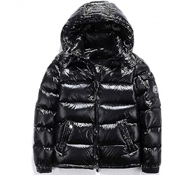 Vinterglänsande dunjacka Herrjacka Ståkrage dunjacka med huva Black XL