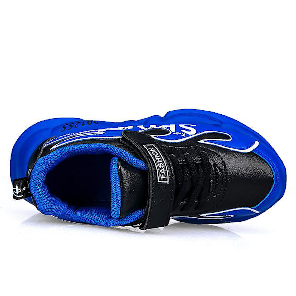 Pojkar Flickor Sneakers Andas löparskor Mode Sportskor för barn 2La02-1 BlackBlue 34