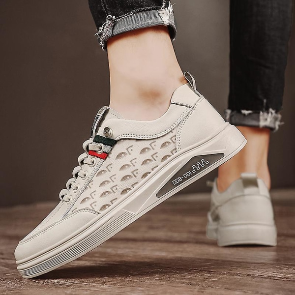 Herr Dam Sneakers Andas löparskor Mode Sportskor Yj1660 Khaki 44