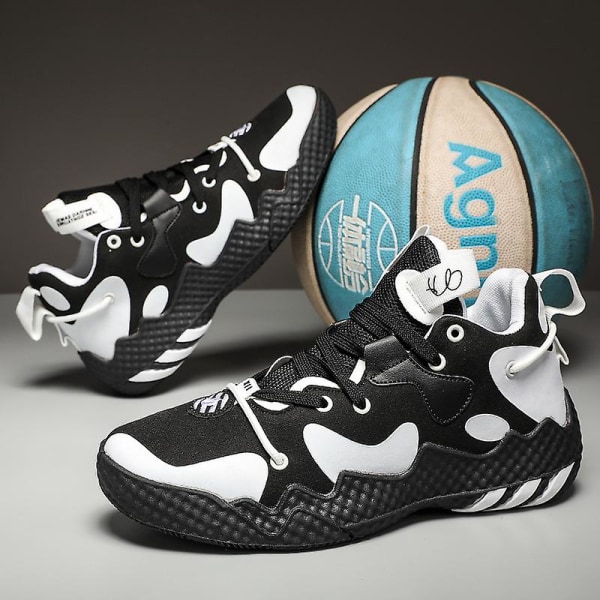 Basketskor för män Mode Dam Sneakers Andas Sportskor 3A2218 Black 39