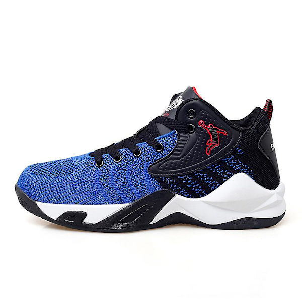 Basketskor för män Lättviktssneakers som andas löptennisskor 3D9109 BlackBlue 39