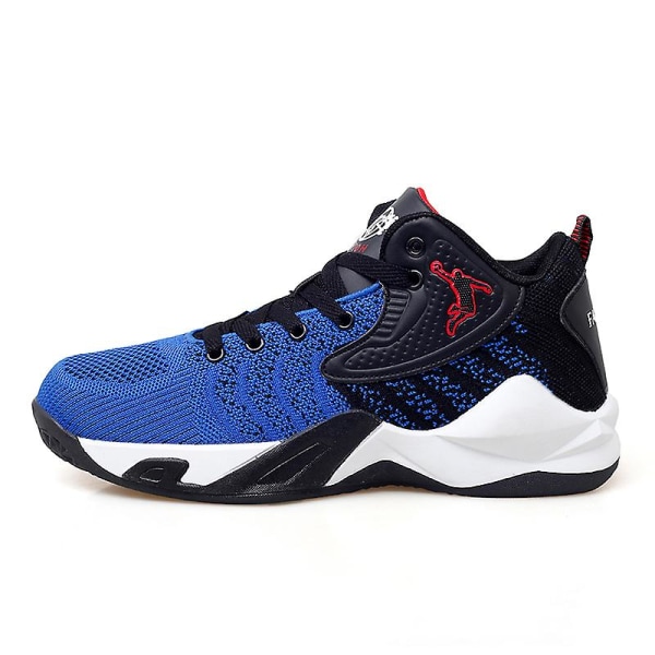 Basketskor för män Lättviktssneakers som andas löptennisskor 3D9109 BlackBlue 45