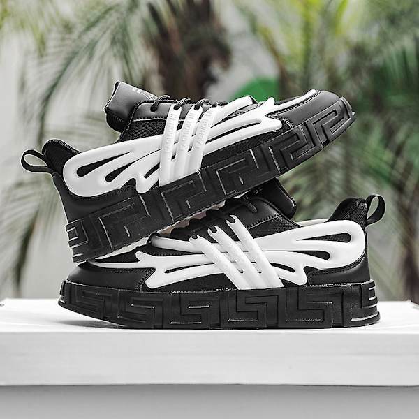 Herrsneakers Andas löparskor Mode Sportskor 3B0335 BlackWhite 41