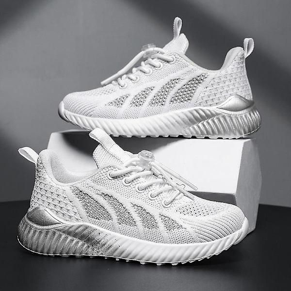 Sneakers för barn Löpartennisskor Lättviktsventilerande Sport Athletic 3Dn270 White 37