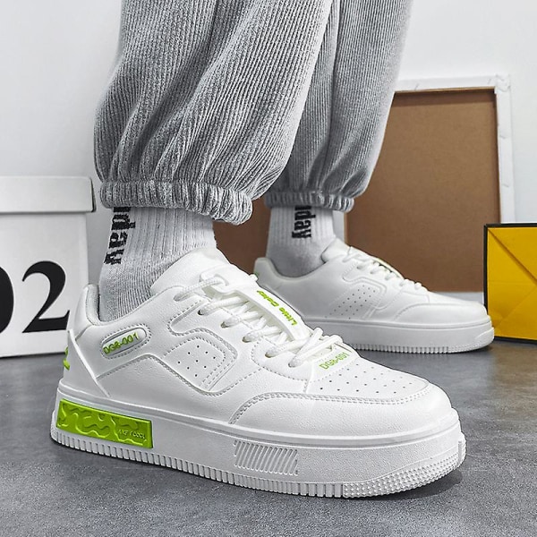 Herrskor Mode Sneakers Andas halkfria Casual Shoes Pd91 White 42