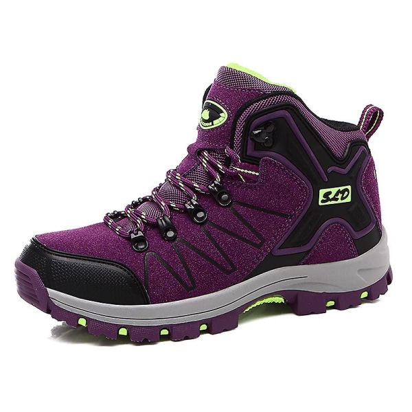 Herr vandringsskor Outdoor Sneakers Andas löparskor Mode Sportskor Yj8017 Purple 39