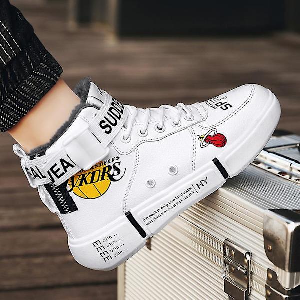 Pojkar Snow Boots Vinter Vattentät Antisladd Boots Sneakers Outdoor Skor för barn M9 White1 32