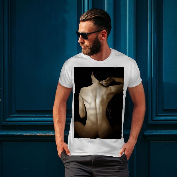 Naken flicka erotisk sexig t-shirt för män XXL