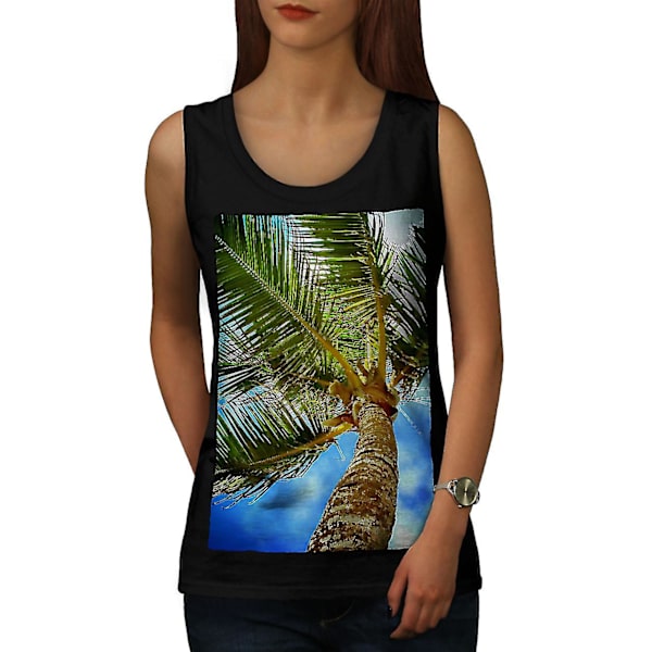 Beach Palm Tropic Linne för kvinnor L
